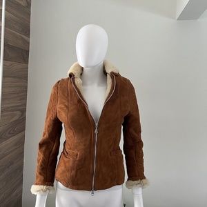 Shearling Jacket Women's Brown Chestnut Full Zip *Vintage* Size Small❤️